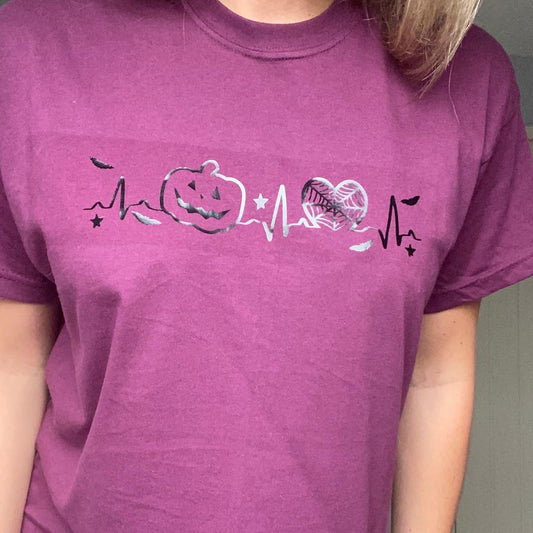 Spider Web Heart Pumpkin Tee - A Unique Halloween Fusion!